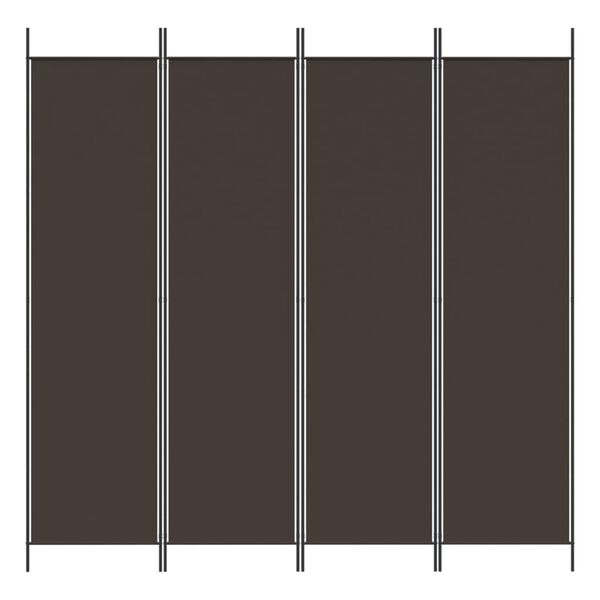 vidaXL 4 paneles barna szövet paraván 200x200 cm