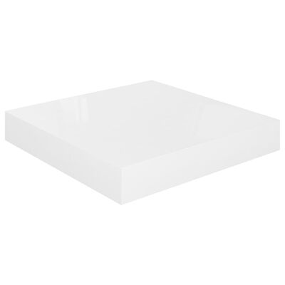 vidaXL magasfényű fehér MDF lebegő fali polc 23 x 23,5 x 3,8 cm
