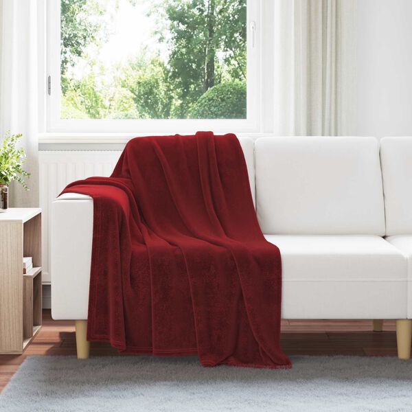 vidaXL Takar&oacute;k 6 pcs Bordeaux piros 130 x 150 cm Gyapj&uacute;
