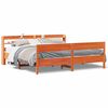 vidaXL viaszbarna t&ouml;m&ouml;r fenyőfa &aacute;gy matrac n&eacute;lk&uuml;l 200 x 200 cm