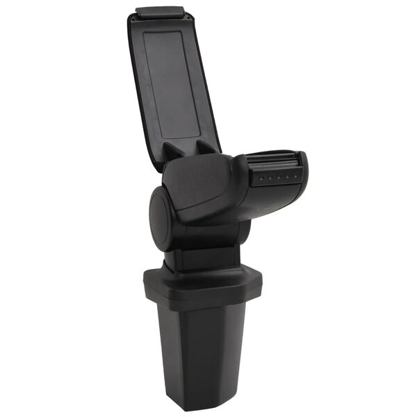 vidaXL autó karfája fekete 15x32x(40-52) cm ABS