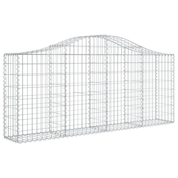 vidaXL 9 db &iacute;ves horganyzott vas gabion kos&aacute;r 200x30x80/100 cm