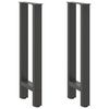 vidaXL 2 db antracitsz&uuml;rke ac&eacute;l konzolasztal l&aacute;b 28 x (72-73) cm