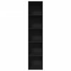 vidaXL fekete szerelt fa k&ouml;nyvespolc 40 x 30 x 189 cm