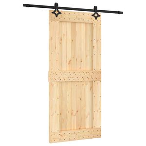 vidaXL Cs&uacute;sz&oacute; ajt&oacute; 95 x 210 cm Szil&aacute;rd Fenyőfa (Nem Kezelt)