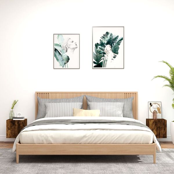 vidaXL 2 db f&uuml;st&ouml;s t&ouml;lgy fali TV-szekr&eacute;ny LED-ekkel 30,5x35x30 cm