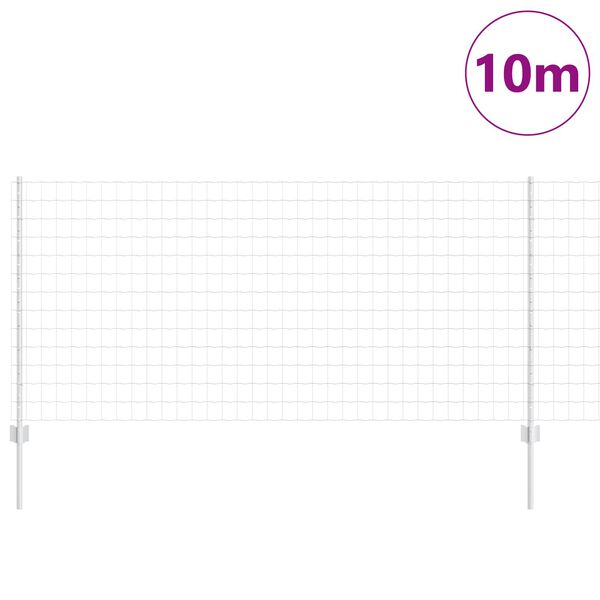 vidaXL Ker&iacute;t&eacute;s oszlopokkal Ez&uuml;st 1 x 10 m Ac&eacute;l