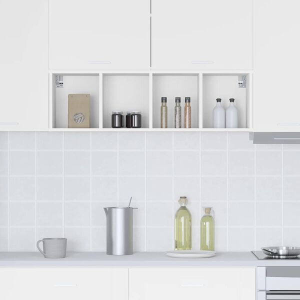 vidaXL F&uuml;ggő szekr&eacute;ny t&aacute;rol&oacute;val Feh&eacute;r 30 x 29,5 x 100 cm Faanyag