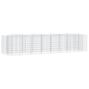 vidaXL &iacute;ves horganyzott vas gabion magas&aacute;gy&aacute;s 400 x 100 x 100 cm