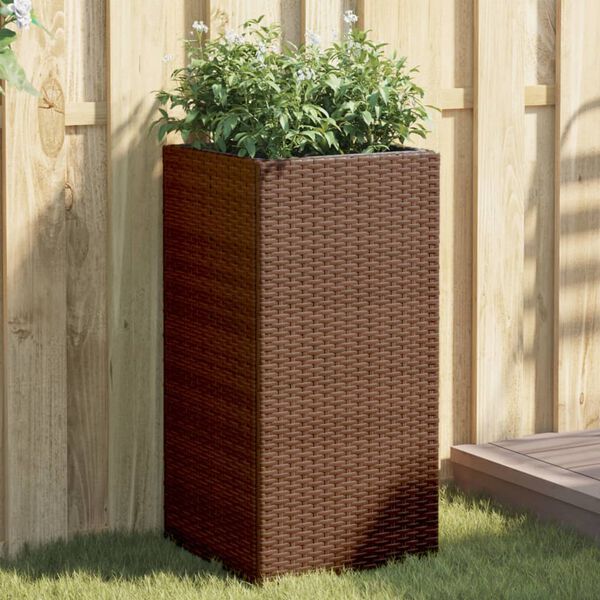 vidaXL 2 db barna polyrattan kerti &uuml;ltetől&aacute;da 40x40x80 cm