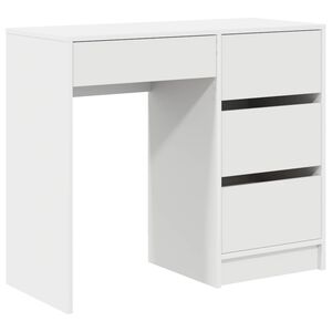vidaXL Asztal Feh&eacute;r Szerelt Fa 90 x 37.5 x 75 cm