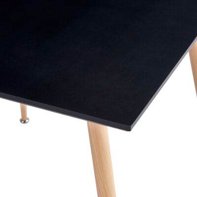 vidaXL tölgyszínű és fekete MDF étkezőasztal 80,5 x 80,5 x 73 cm