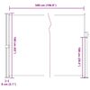 vidaXL antracitszürke behúzható oldalsó napellenző 160 x 500 cm