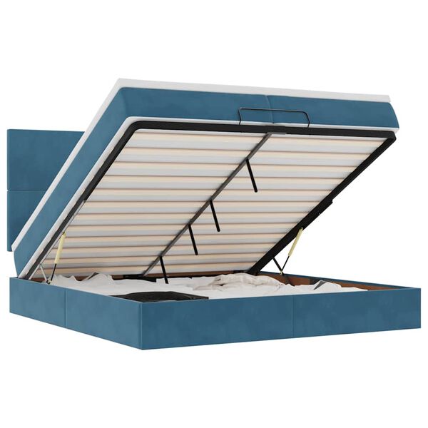 vidaXL Ottom&aacute;n &aacute;gy matracokkal & LED-ek S&ouml;t&eacute;tk&eacute;k 200x200cm b&aacute;rsony