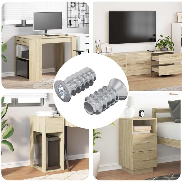 vidaXL Csavar 2 pcs Ez&uuml;st M6 x 12 mm Vas