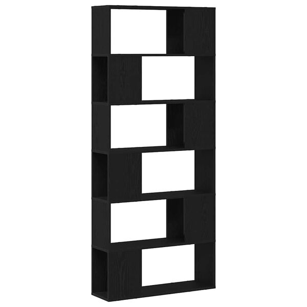 vidaXL TV szekr&eacute;ny garnit&uacute;ra Fekete 80 x 24 x 186 cm Faanyag