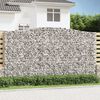 vidaXL 3 db &iacute;ves horganyzott vas gabion kos&aacute;r 400x30x220/240 cm