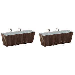 vidaXL Erk&eacute;ly 2 db Barna 50 x 17 x 17 cm F&eacute;m