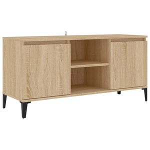 vidaXL sonoma t&ouml;lgy sz&iacute;nű TV-szekr&eacute;ny f&eacute;ml&aacute;bakkal 103,5 x 35 x 50 cm