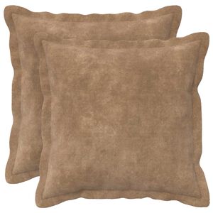 vidaXL P&aacute;rna huzat 2 pcs HOUTEN T&oacute;psz&iacute;nű 35 x 35 cm Mikrosz&aacute;las Pl&uuml;ss