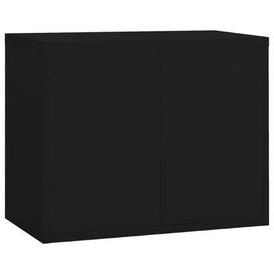 vidaXL fekete acél irattartó szekrény 90 x 46 x 72,5 cm