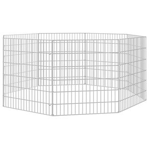vidaXL 8 paneles horganyzott vas szabadon &aacute;ll&oacute; &aacute;llatketrec 54 x 60 cm