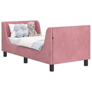 vidaXL Gyerek&aacute;gy keret fejt&aacute;ml&aacute;val R&oacute;zsasz&iacute;n 70 x 140 cm B&aacute;rsony