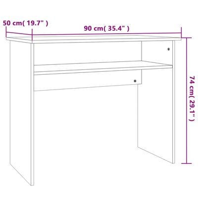 vidaXL sonoma-tölgy színű forgácslap íróasztal 90 x 50 x 74 cm