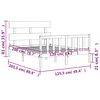 vidaXL tömör fenyőfa ágykeret ágy matrac nélkül 120 x 200 cm