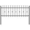 vidaXL T&uuml;sk&eacute;s ker&iacute;t&eacute;s ASTEN 200 x 130 cm Porsz&oacute;rt ac&eacute;l Fekete