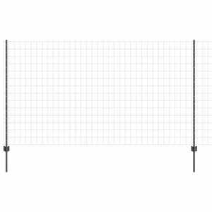 vidaXL Eur&oacute;pai ker&iacute;t&eacute;s oszloppal 10 x 1,4 m PVC-bevonatos ac&eacute;l Sz&uuml;rke