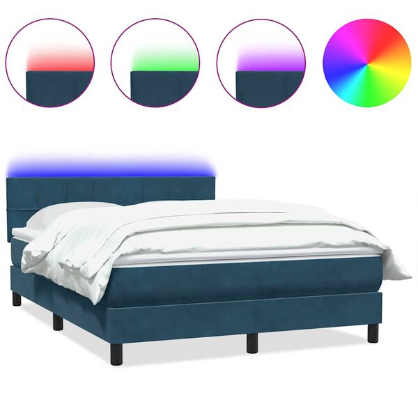 vidaXL s&ouml;t&eacute;tk&eacute;k b&aacute;rsony rug&oacute;s &eacute;s LED-es &aacute;gy matraccal 140x210 cm