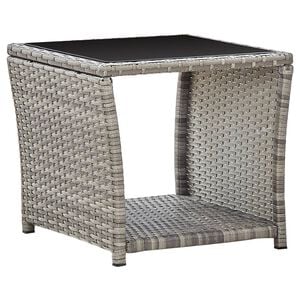 vidaXL sz&uuml;rke polyrattan &eacute;s &uuml;veg doh&aacute;nyz&oacute;asztal 45 x 45 x 40 cm