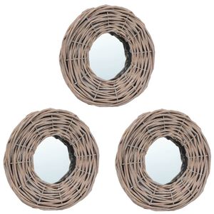vidaXL 3 db fonott vesszőkeretes t&uuml;k&ouml;r 15 cm