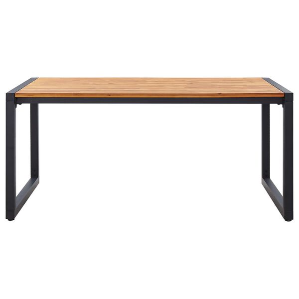 vidaXL 5 r&eacute;szes fekete kerti &eacute;tkezőgarnit&uacute;ra