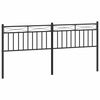 vidaXL fekete f&eacute;m csere fejt&aacute;mla 180 cm