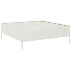 vidaXL feh&eacute;r ac&eacute;l kerti magas&aacute;gy&aacute;s 100 x 100 x 33,5 cm
