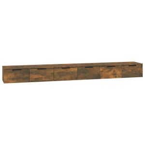 vidaXL 2 db f&uuml;st&ouml;s t&ouml;lgy sz&iacute;nű szerelt fa faliszekr&eacute;ny 102x30x20 cm