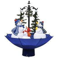 vidaXL kék PVC havazó karácsonyfa ernyő alakú talppal 75 cm