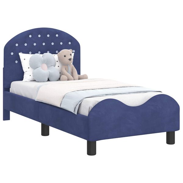 vidaXL Gyerek&aacute;gy keret fejt&aacute;ml&aacute;val Rendőrs&eacute;gi k&eacute;k 70 x 140 cm B&aacute;rsony