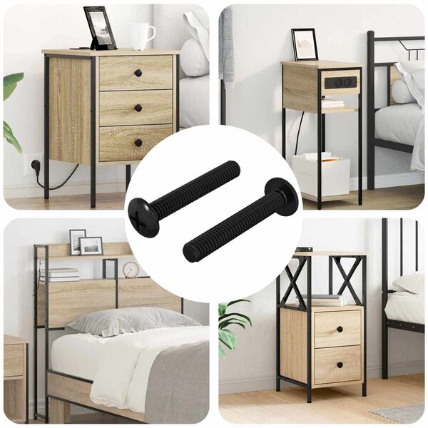 vidaXL Csavar 2 pcs Ez&uuml;st 5 x 30 mm Vas