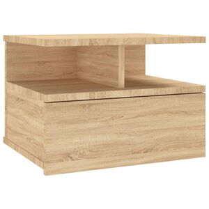 vidaXL sonoma t&ouml;lgy szerelt fa lebegő &eacute;jjeliszekr&eacute;ny 40 x 31 x 27 cm