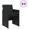 vidaXL 4 db fekete polyrattan kerti sz&eacute;k p&aacute;rn&aacute;val