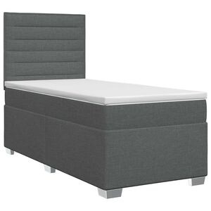 vidaXL Boxspring &aacute;gy matraccal S&ouml;t&eacute;tsz&uuml;rke Egyszem&eacute;lyes Sz&ouml;vet