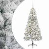 vidaXL Műkar&aacute;csonyfa g&ouml;mbbel 120 cm 150 LED Meleg feh&eacute;r PVC &eacute;s f&eacute;m