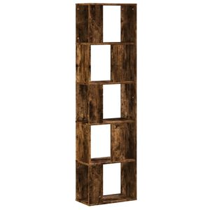 vidaXL 5 szintes f&uuml;st&ouml;s t&ouml;lgy szerelt fa k&ouml;nyvespolc 45x23,5x162,5 cm