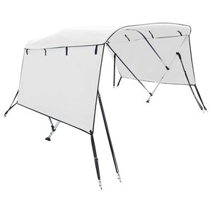 vidaXL h&aacute;rom&aacute;g&uacute; bimini tető oldalfalakkal 183 x (137-152) x 137 cm