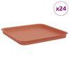 vidaXL N&eacute;gyzetes Vir&aacute;gt&aacute;lca 24 db T&eacute;gla V&ouml;r&ouml;s 32 x 32 x 2,5 cm Műanyag
