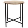 Ambiance kerek fa &eacute;s f&eacute;m kisasztal 45 cm