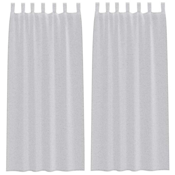 vidaXL Voile Függöny 2 pcs Világosszürke 245 x 140 cm Poliészter
